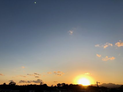 大磯の社窓から（夕日）初日の入り20190101